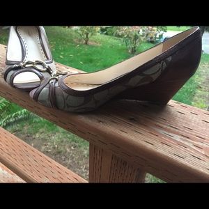 Coach ladies dress wedge shoes